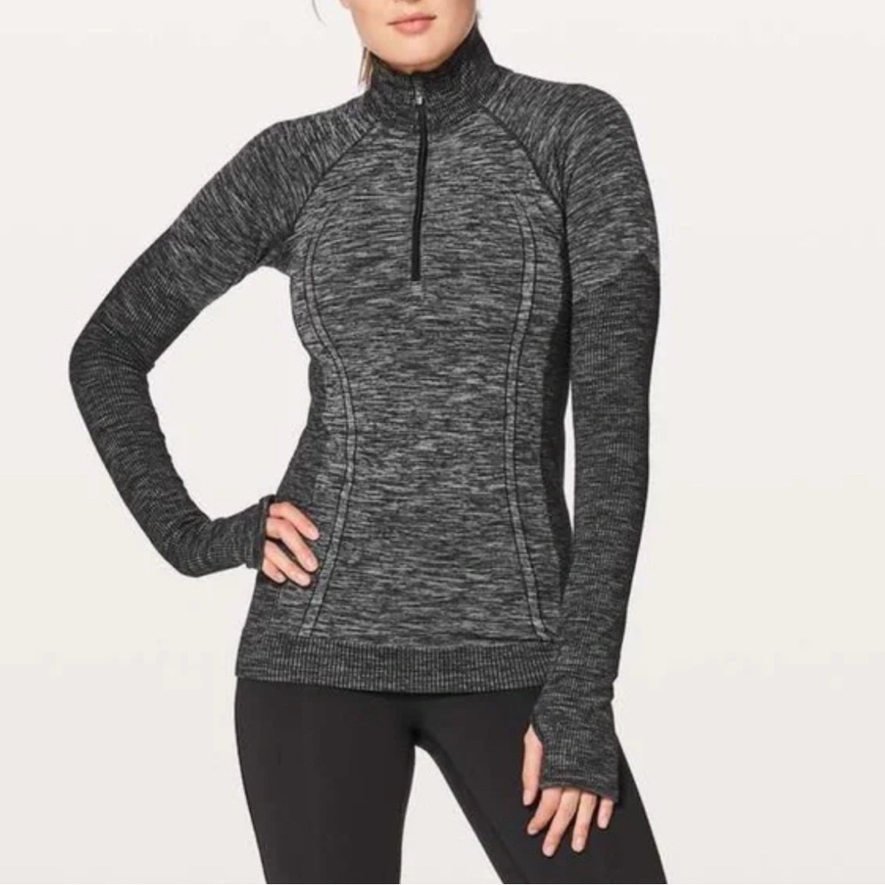 Lululemon Dark Grey 1/4 Long Sleeve Top